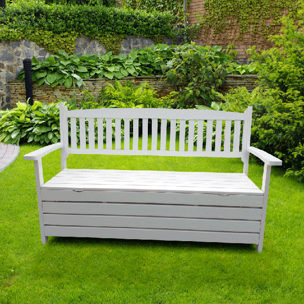 Záhradná lavica 150 cm Amelli (biela)