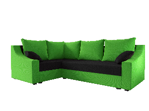 Rohová sedacia súprava Opal Plus (zelená + čierna) (L)