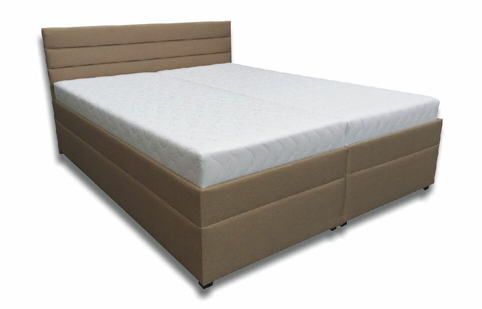 Manželská posteľ 180 cm Zulma (hnedá) (s roštom, pružinovým matracom a úl. priestorom) 