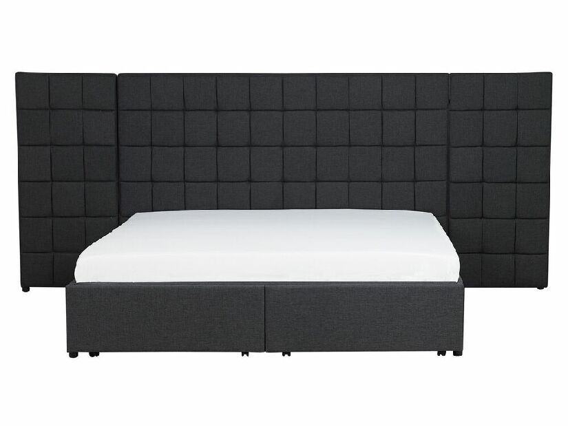 Manželská posteľ 160 cm MALI (s roštom a úl. priestorom) (sivá)