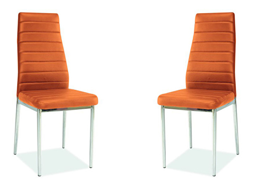 Set 2 ks. jedálenských stoličiek H-261 (oranžová) *výpredaj