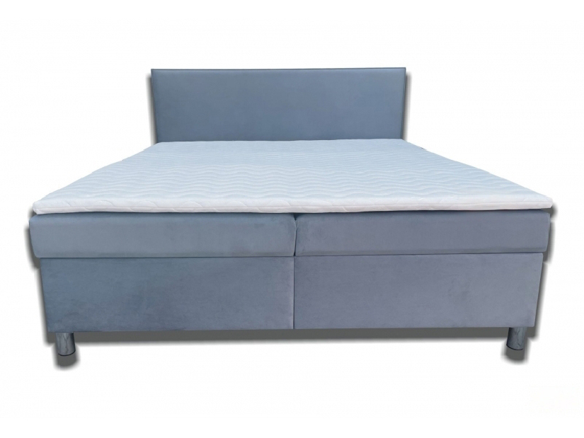 Manželská posteľ 160 cm Moissa (tmavosivá) (so sendvičovým matracom Erik) (bez roštu)