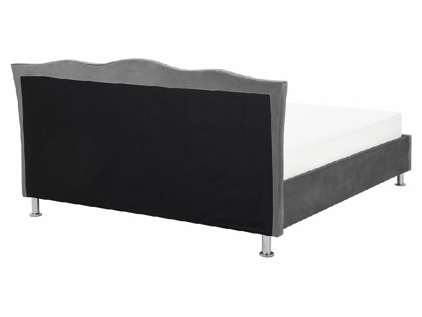 Manželská posteľ 160 cm MATH (s roštom) (tmavosivá)