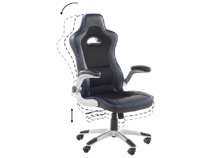 Kancelárska stolička Masre (modro-čierna)