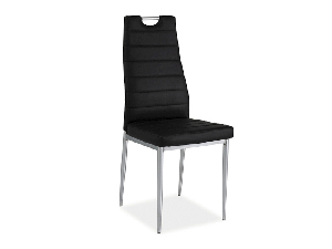 Jedálenská stolička Harold (čierna + chrómová)