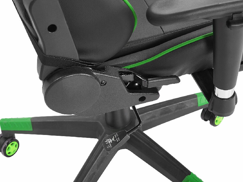Kancelárska stolička VITTORE (syntetická koža) (čierna + zelená)