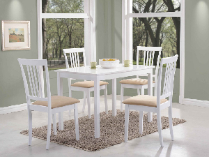 Jedálenský stôl Franklyn (biela + biela) (pre 4 osoby)