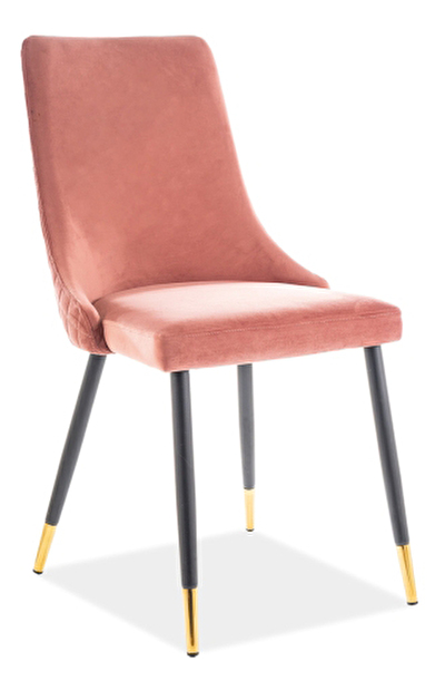 Jedálenská stolička Polly (ružová + sivá + zlatá)