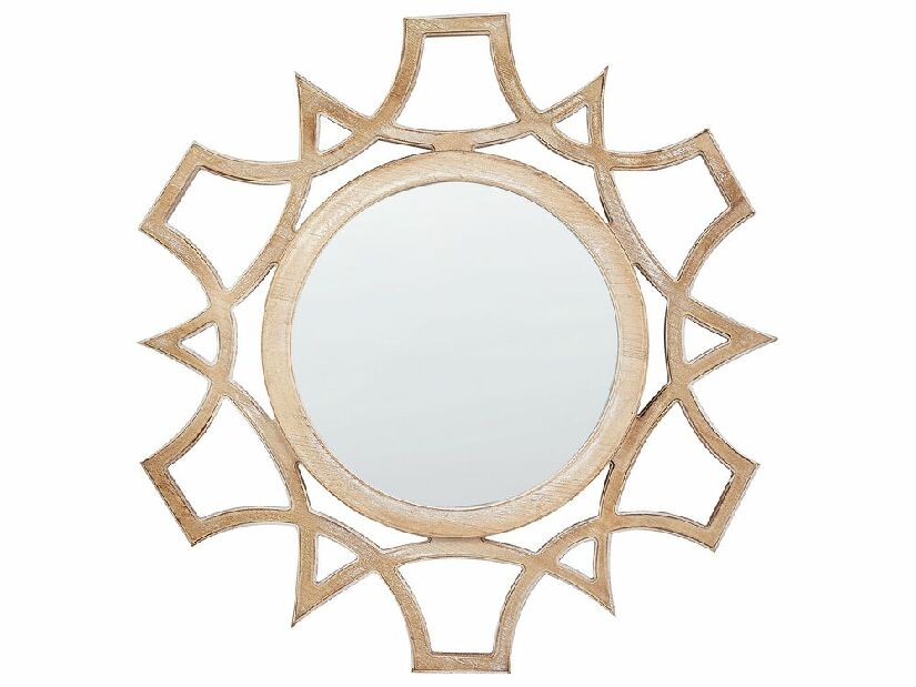 Nástenné zrkadlo Zaccai (svetlé drevo) 