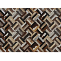 Kožený koberec 70x140cm Kazuko TYP 02 (hovädzia koža + vzor patchwork)