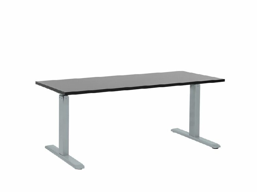Písací stôl Upgo (čierny šedý) (elektricky nastaviteľný)