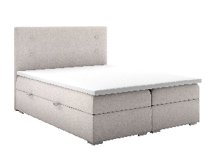 Manželská posteľ Boxspring 140 cm Grini (béžová) (s úložným priestorom)