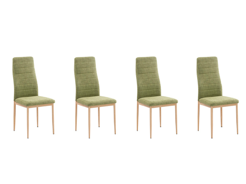 Set 4 ks. jedálenských stoličiek Toe nova (zelená + buk) *výpredaj