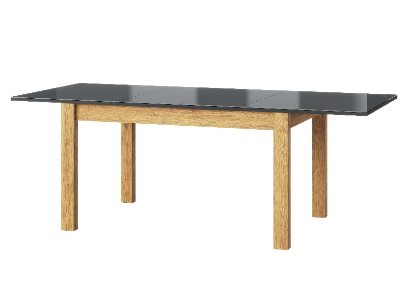 Jedálenský stôl Kogro 40 (dub camargue + čierna matná) (pre 4 až 8 osôb)