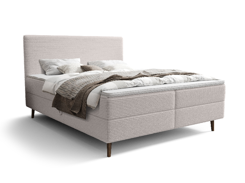 Manželská posteľ 140 cm Napoli Comfort (biela) (s roštom, s úl. priestorom)