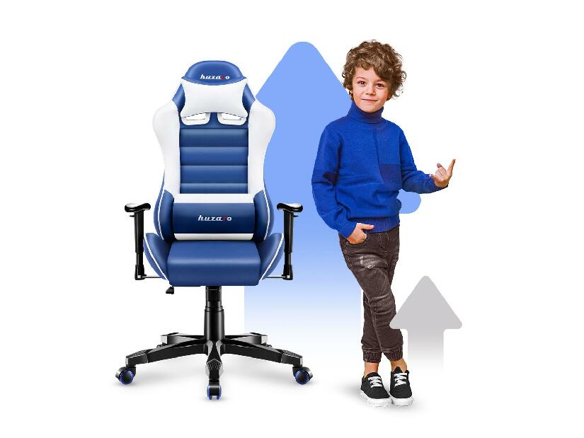 Detská herná stolička Rover 6 (biela + modrá)