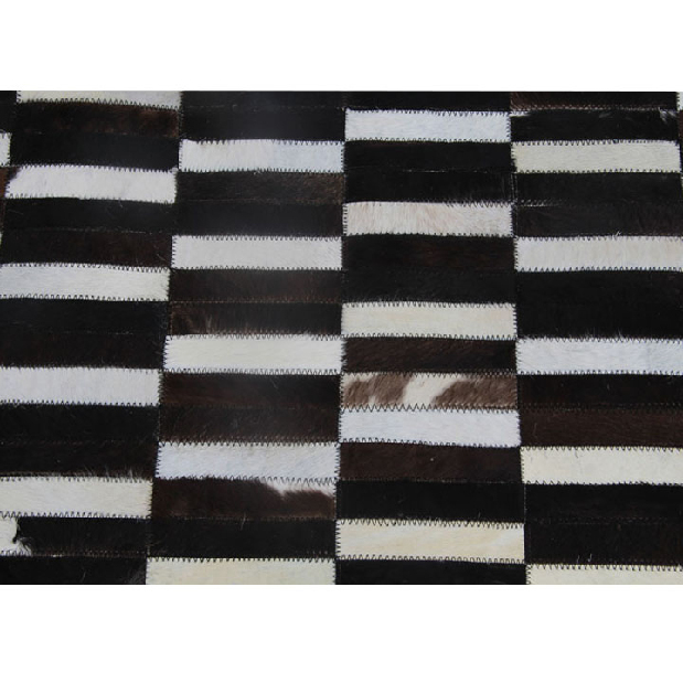 Kožený koberec 120x180 cm Kazuko TYP 06 (hovädzia koža + vzor patchwork)
