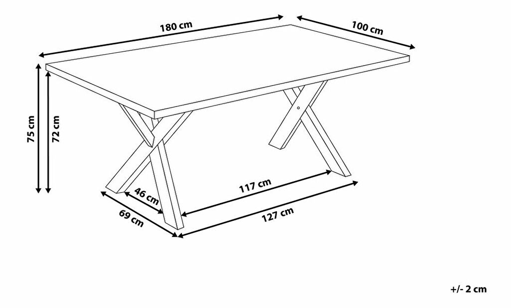 Jedálenský stôl Lupla (pre 8 osôb) (biela)