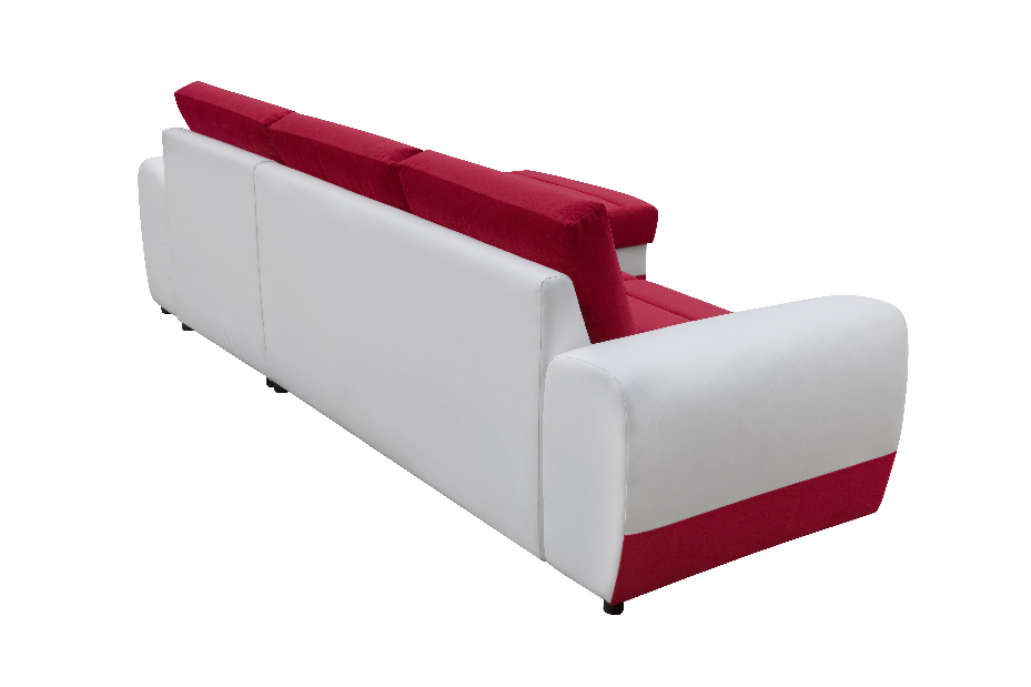 Rohová sedačka Kalan (červená + biela) (P)
