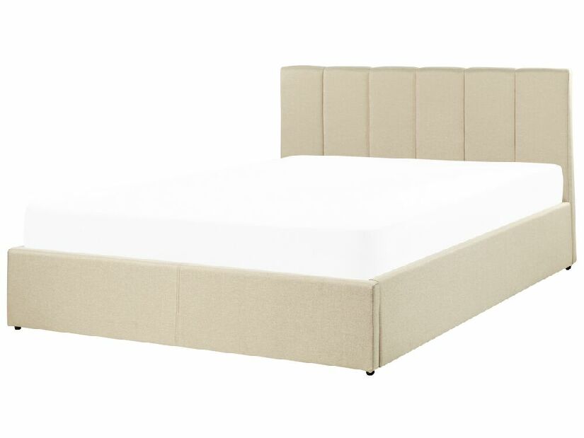 Manželská posteľ 140 cm Dabria (béžová) (s roštom) (s úl. priestorom)