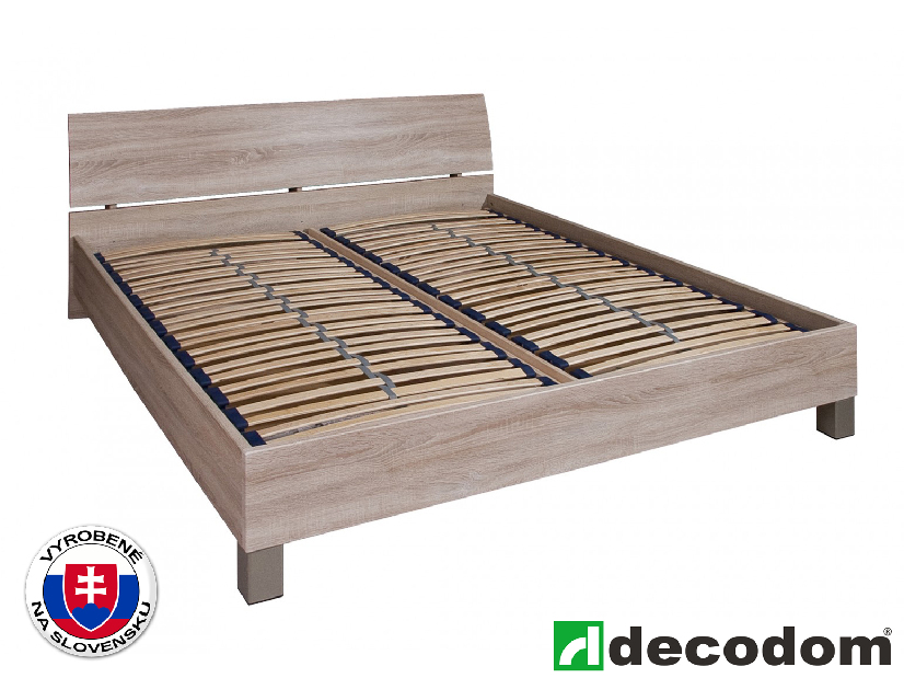 Manželská posteľ 180 cm Decodom Casandra (dub pílený bardolino) (s roštom a úl. priestorom)