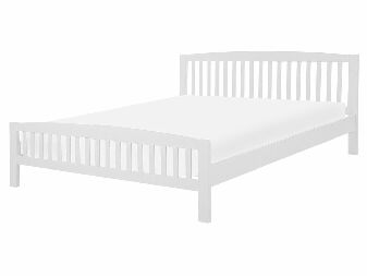Manželská posteľ 160 cm CASTLE (s roštom) (biela)