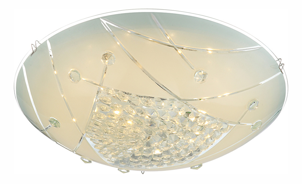 Stropné/nástenné svietidlo LED Elisa 40415-12 (s kryštálmi) (chróm + opál)