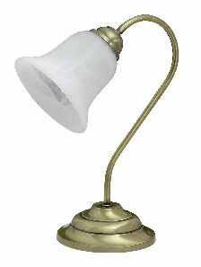 Stolová lampa Francesca 7372 (bronzová + ryžové kamenné sklo)