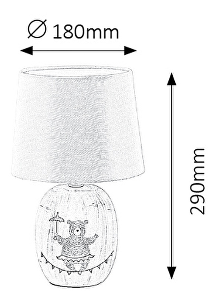Stolová lampa Dorka 4607 (biela + hnedá)