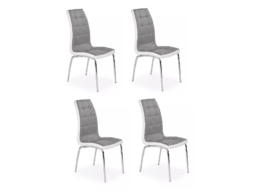 Set 4 ks. jedálenských stoličiek Adis (sivá + biela) *výpredaj