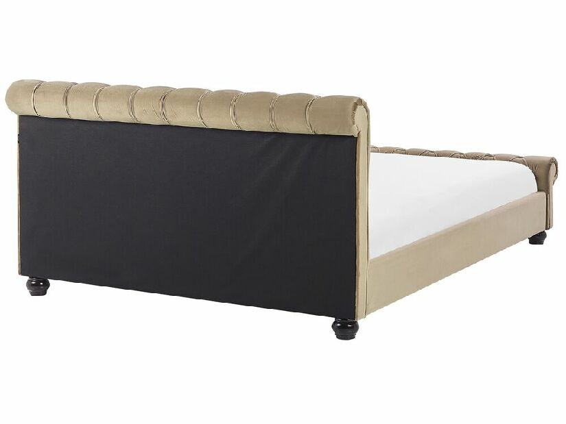 Manželská vodná posteľ 180 cm Alexandrine (béžová) (s roštom a matracom)