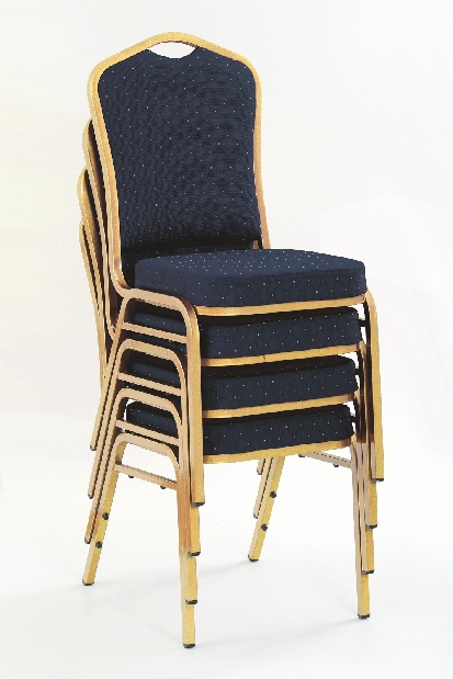 Jedálenská stolička K66 zlatá + modrá