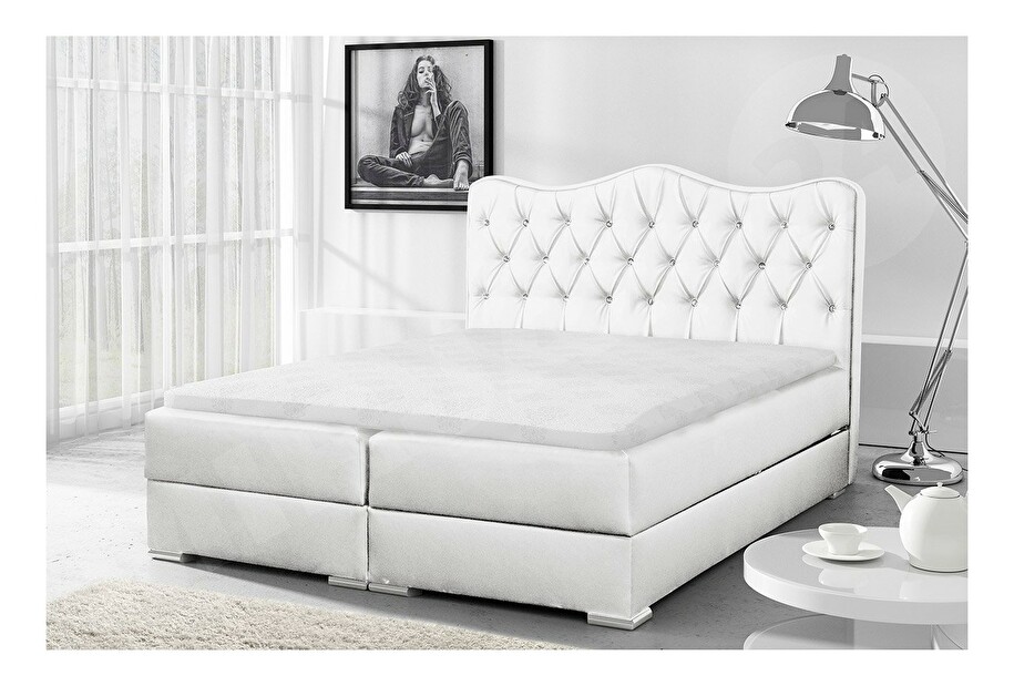 Kontinentálna posteľ 120 x 200 cm Medrins (biela) *výpredaj