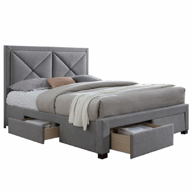 Manželská posteľ 160 cm Grupo (s roštom a úl. priestorom)