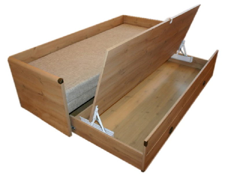 Rozkladacia posteľ 80 až 160 cm BRW INDIANA JLOZ 80/160 (Borovica antická)
