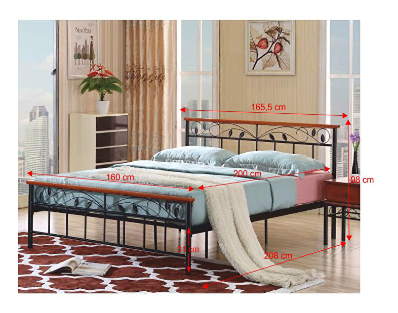 Manželská posteľ 160 cm Svoris (s roštom) *výpredaj