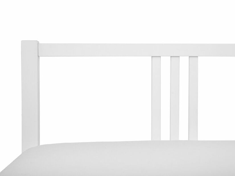 Manželská posteľ 140 cm VALLES (s roštom) (biela)