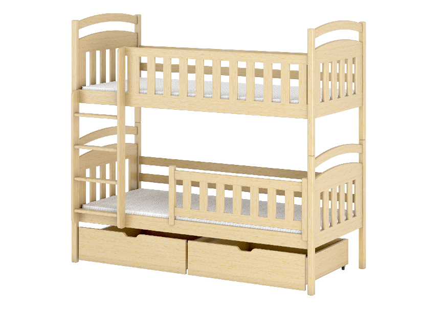 Detská posteľ 90 x 190 cm Penny (s roštom a úl. priestorom) (borovica)