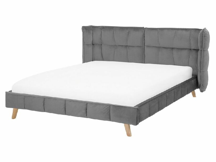 Manželská posteľ 160 cm SENEL (s roštom) (sivá)