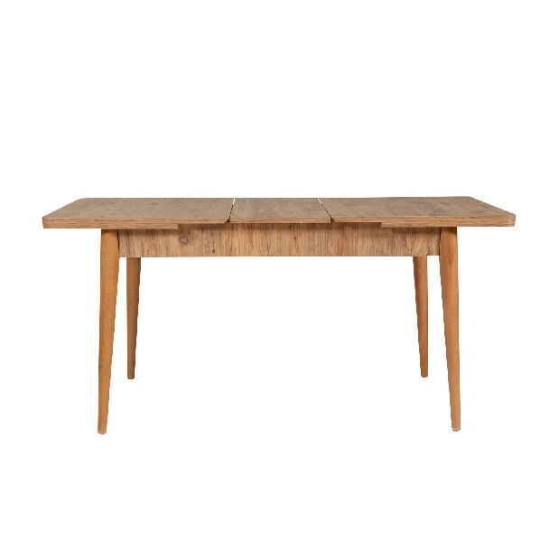 Rozkladací jedálenský stôl s 2 stoličkami a lavicou Vlasta (borovica antlantic + zelená)