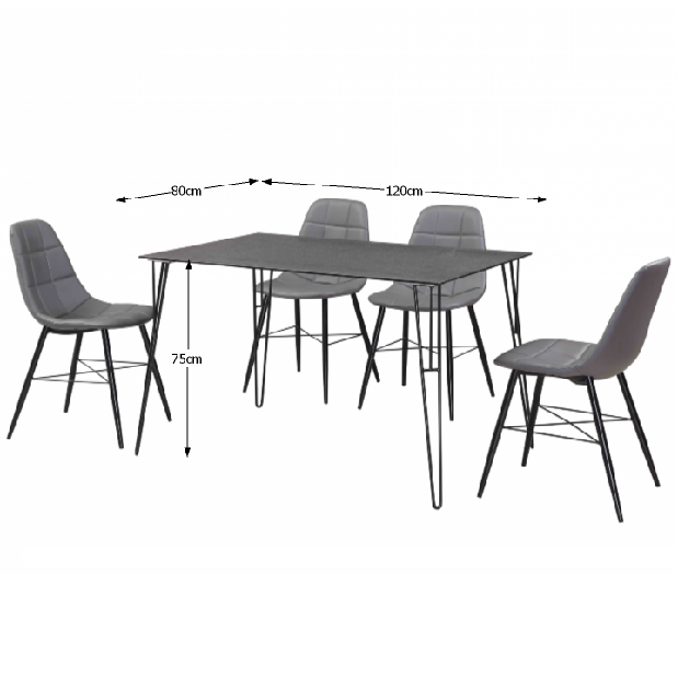 Jedálenský stôl Odette (pre 4 osoby)