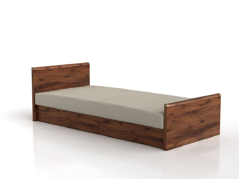 Jednolôžková posteľ 90 cm BRW INDIANA JLOZ 90 (Dub sutter)