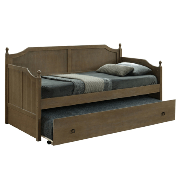 Jednolôžková posteľ s prístelkou 90 cm Byrma (dub antický)