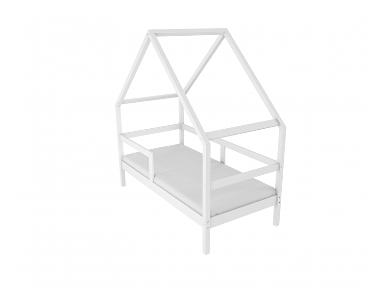 Detská posteľ 80 cm Pamuk (biela) (s roštom)