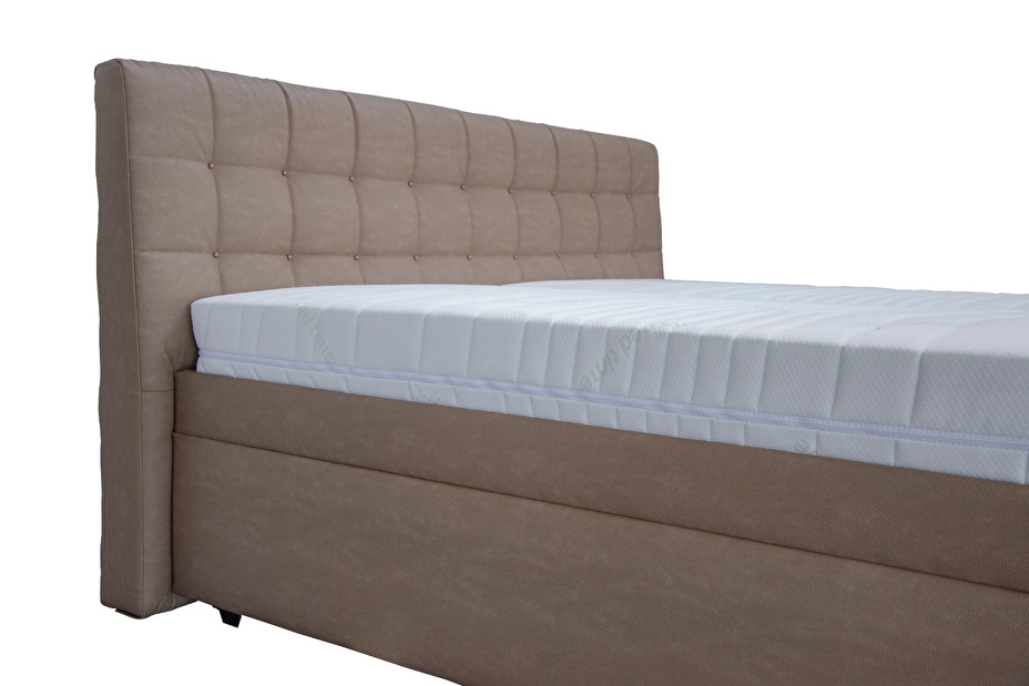 Manželská posteľ 160 cm Blanár Monaco (svetlohnedá) (s roštom a matracom Linda)