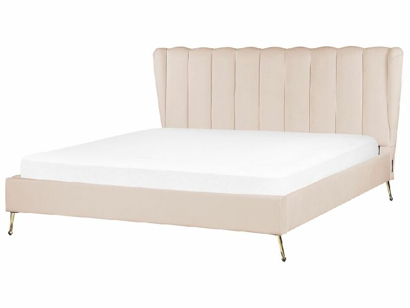 Manželská posteľ 180 cm Mirabell (béžová) (s roštom) (s USB portom)