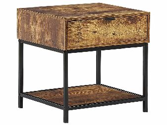 Príručný stolík BORRGA (tmavé drevo)