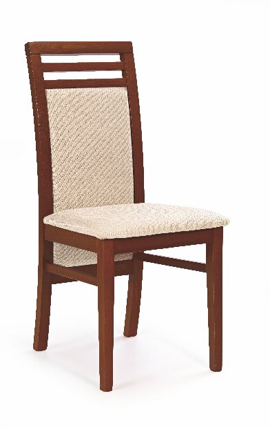 Jedálenská stolička Sylwek 4 (čerešňa antická II + béžová)