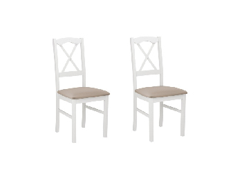 Set 2 ks. jedálenských stoličiek Zefir XI (biela + béžová) *výpredaj