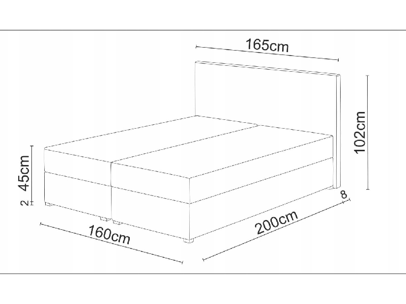 Manželská posteľ Boxspring 160 cm Karen Comfort (béžová) (s matracom a úložným priestorom)